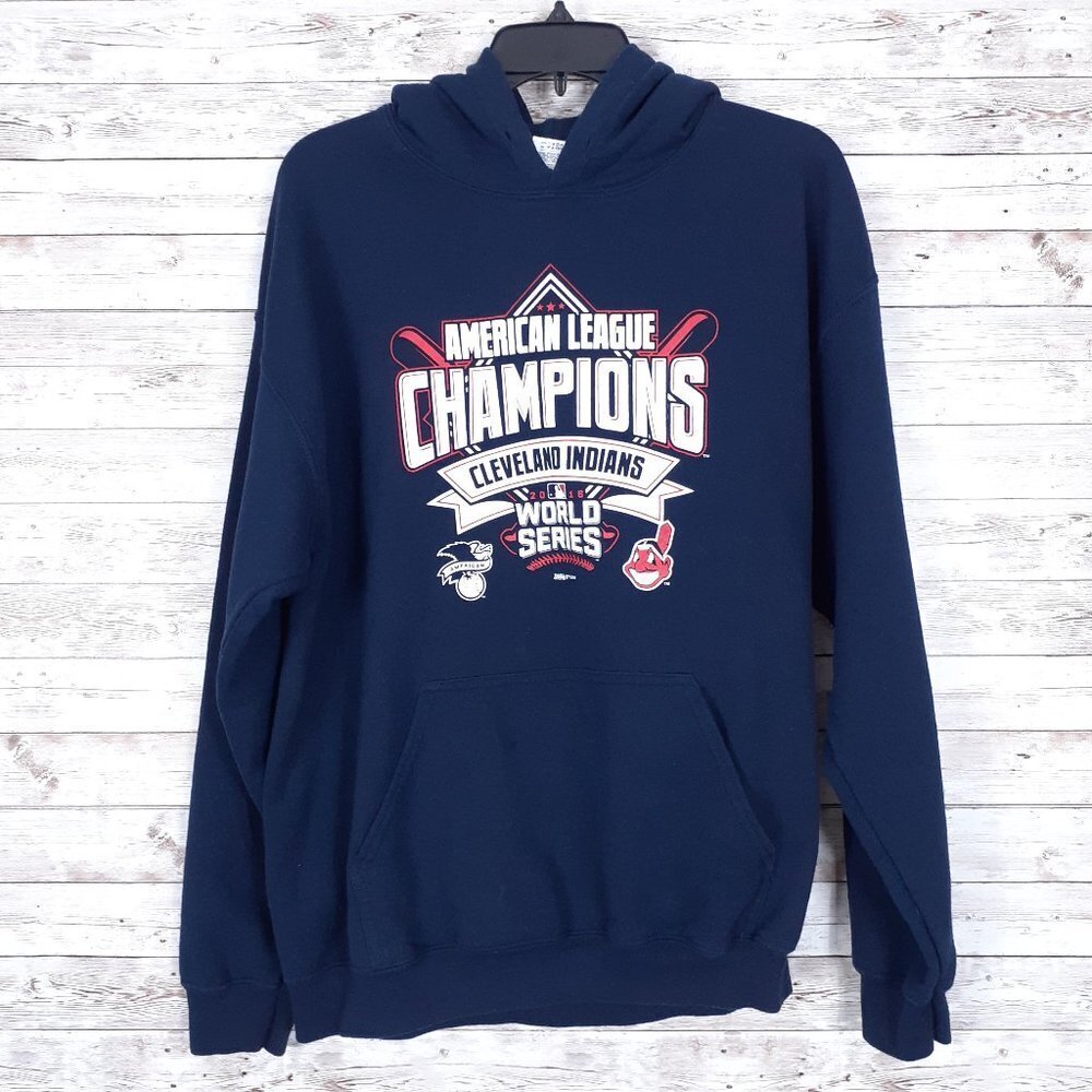 Mens MLB Hoodie L 2016 Cleveland Indians World Series 508A